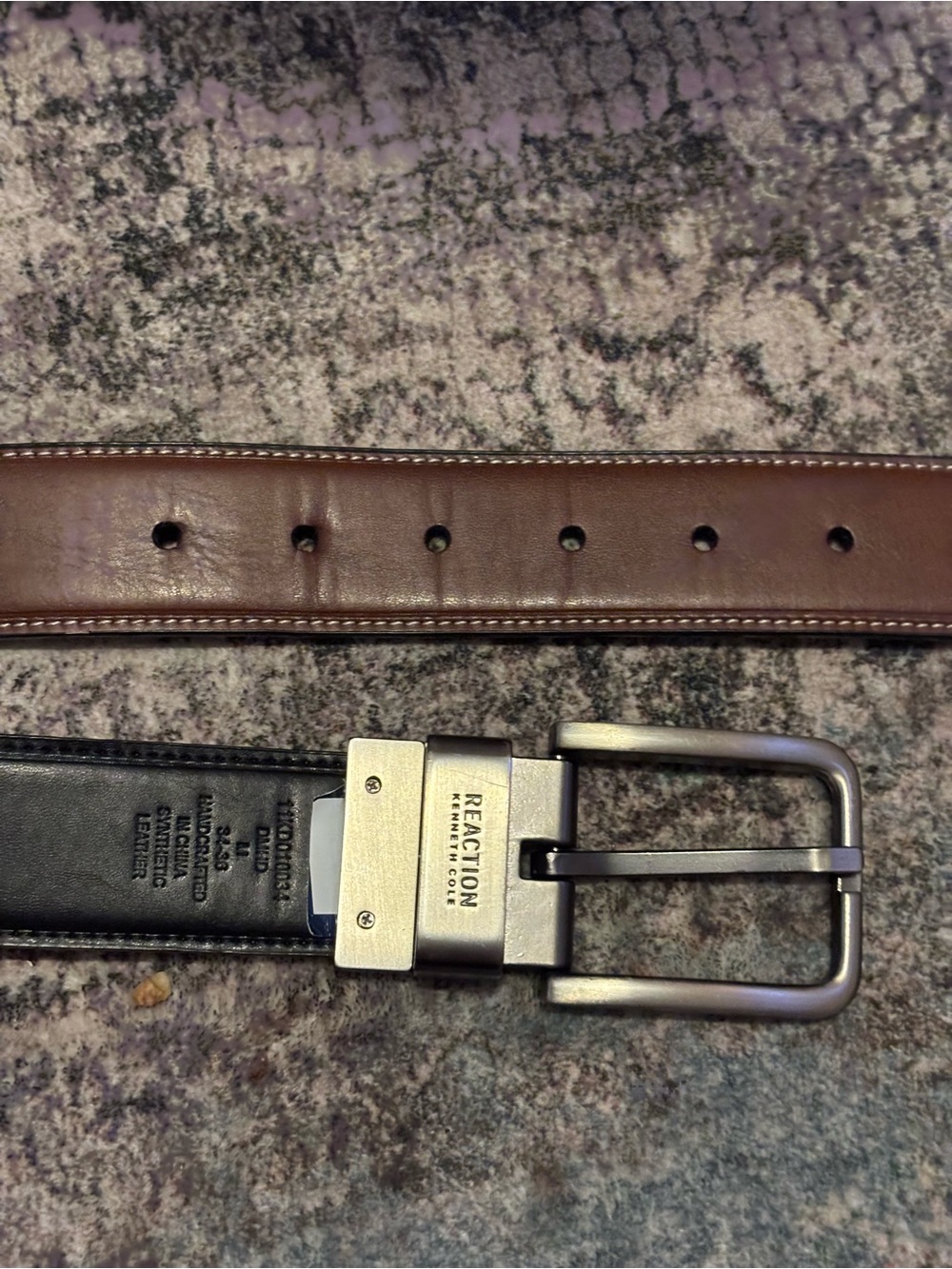 Kenneth Cole Reaction Reversible Brown/Black Leather Men's Belt